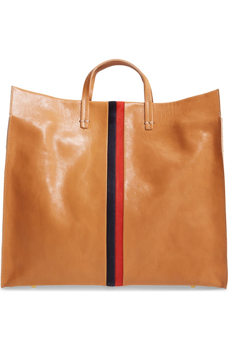 Clare V. Simple Leather Tote, Main, color,