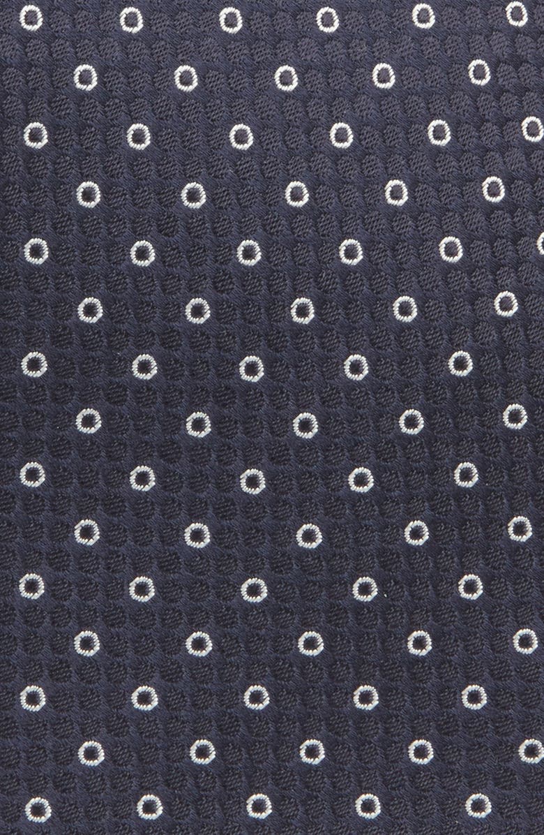 Canali Geometric Silk Tie, Alternate, color, Navy