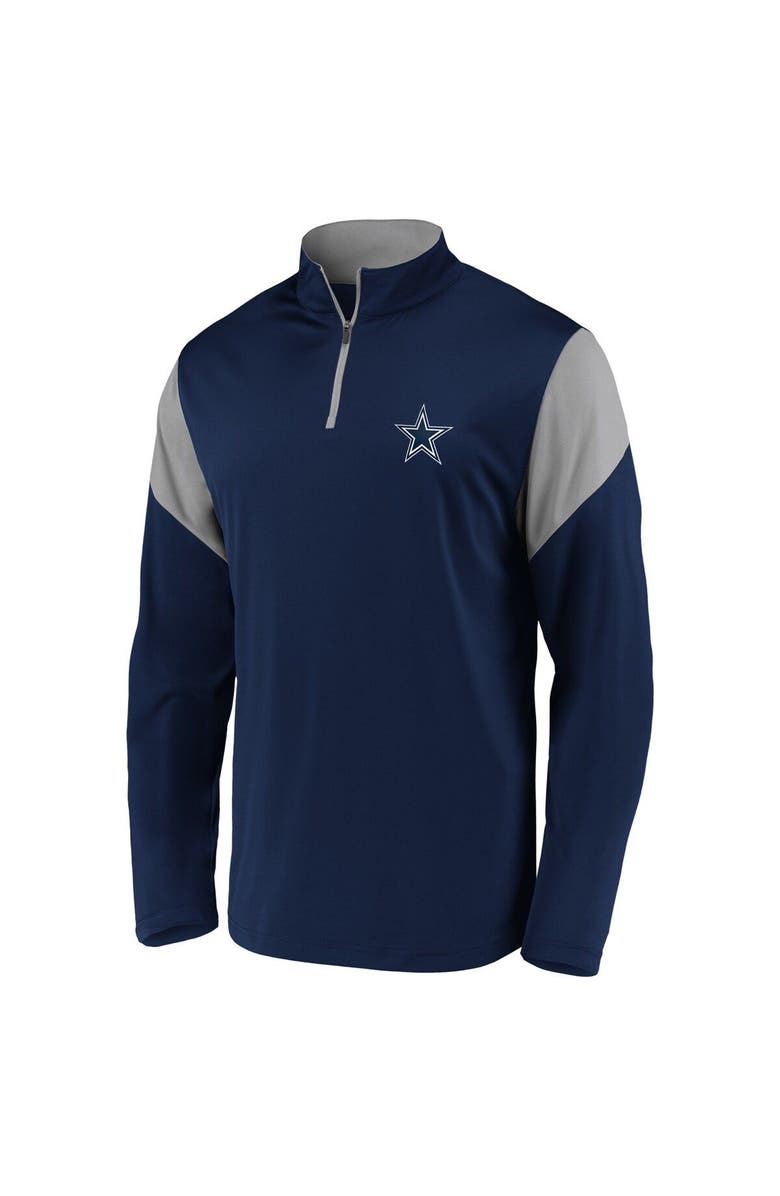FANATICS Men's Fanatics Branded Navy Dallas Cowboys Primary Team Logo Quarter-Zip Jacket, Alternate, color, 