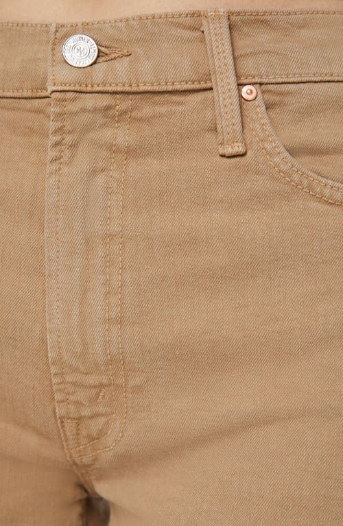 Mother The Dodger Flood High Rise Jeans In Dark Khaki In Dark Khaki