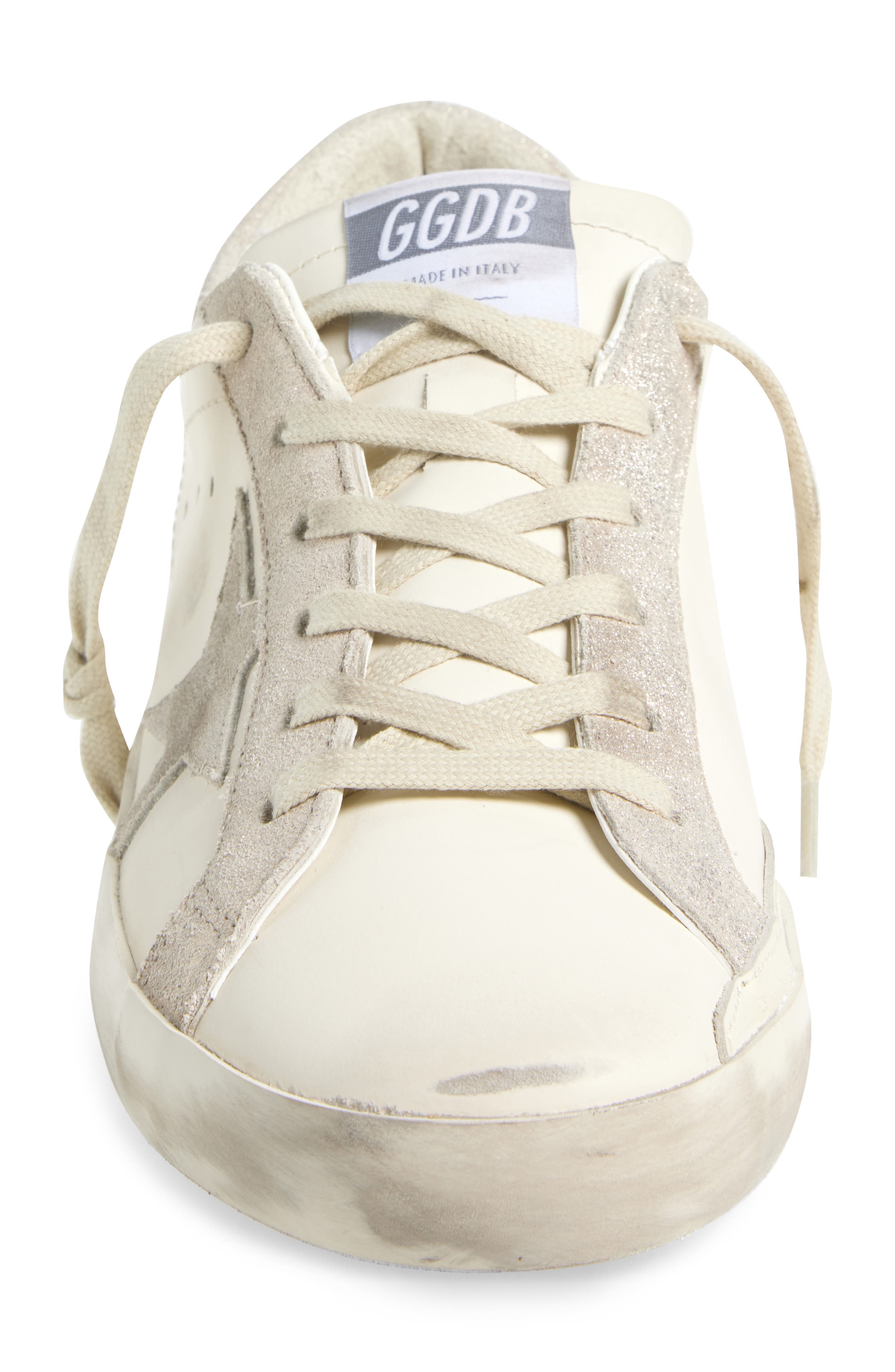 Golden Goose Super-Star Low Top Sneaker, Alternate, color, White/ Platinum
