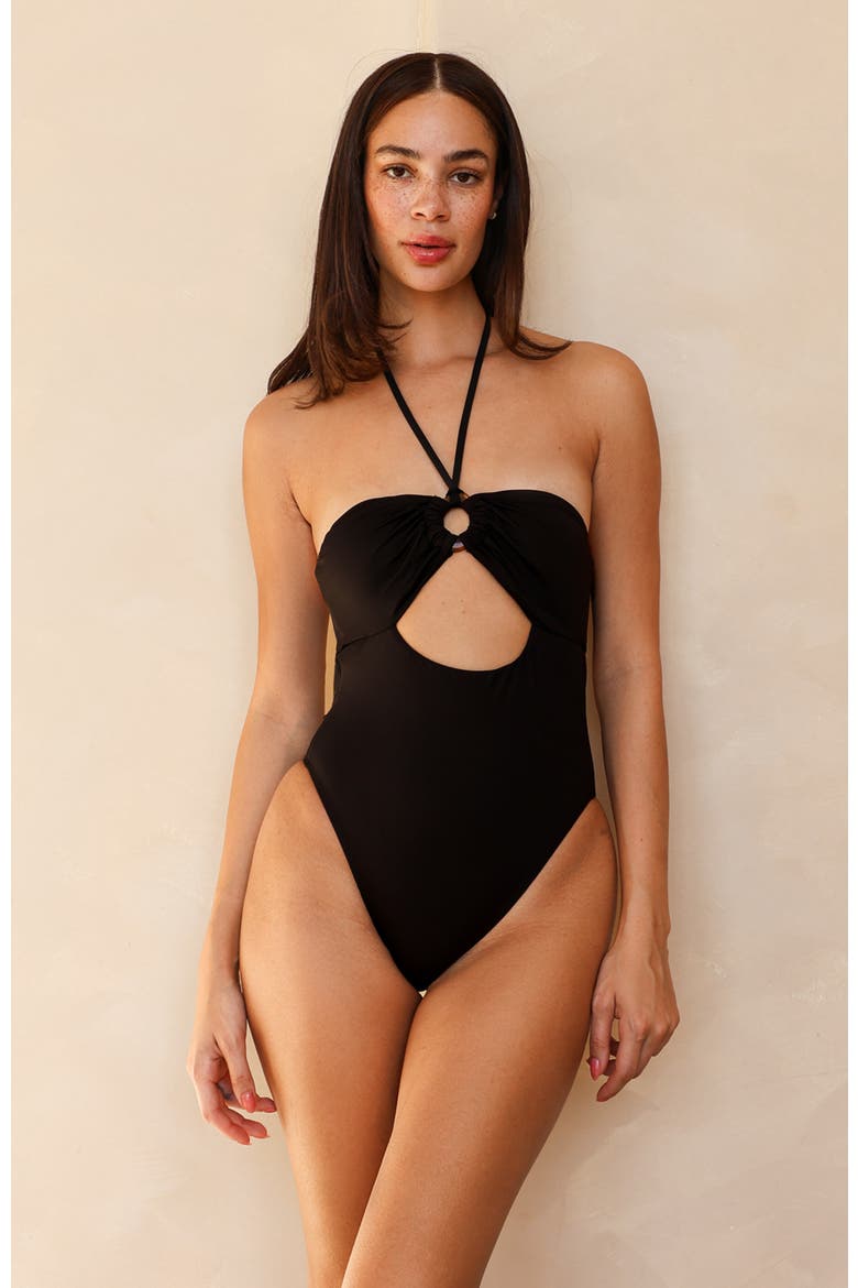 Wave Rider Adjustable Tie One Piece, Alternate, color, Black