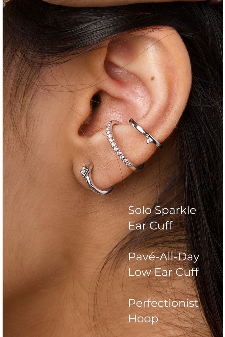 Pavé-All-Day Ear Cuff, Alternate, color, Silver