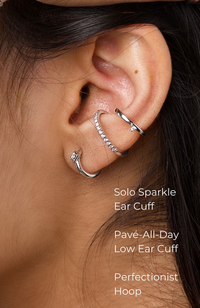 Seed2Stone Pavé-All-Day Ear Cuff, Alternate, color, Silver