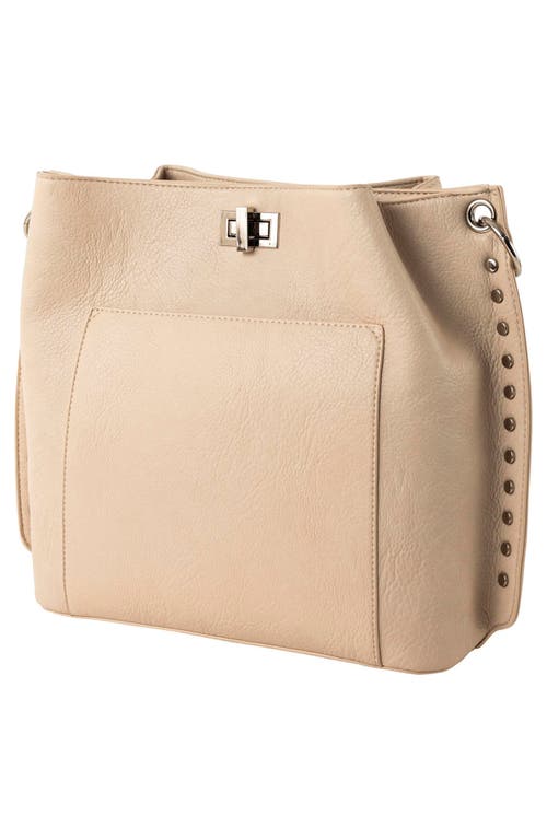 Urban Originals Triangle Vegan Leather Tote In Cream