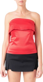 Endless Rose Strapless Satin Top