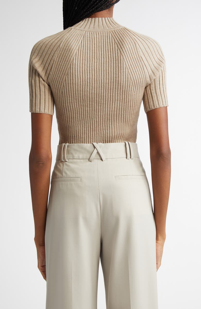 Proenza Schouler Jaden Short Sleeve Superfine Wool & Silk Sweater, Alternate, color, 