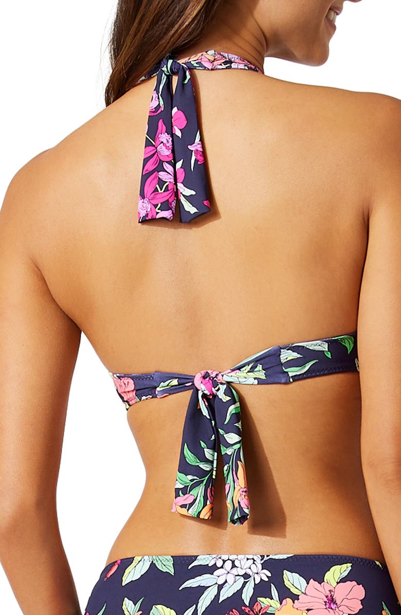 Tommy Bahama Summer Floral Reversible Halter Bikini Top, Alternate, color,