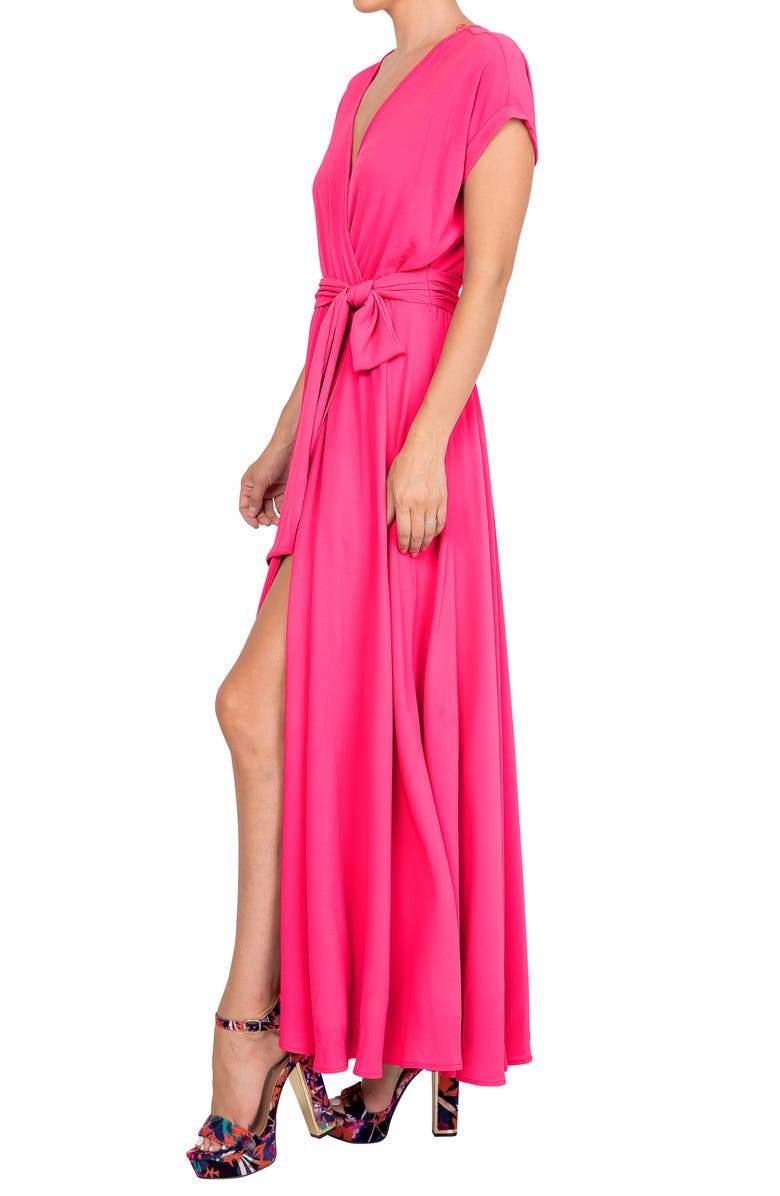 MEGHAN LA Jasmine Wrap Maxi Dress, Alternate, color, 