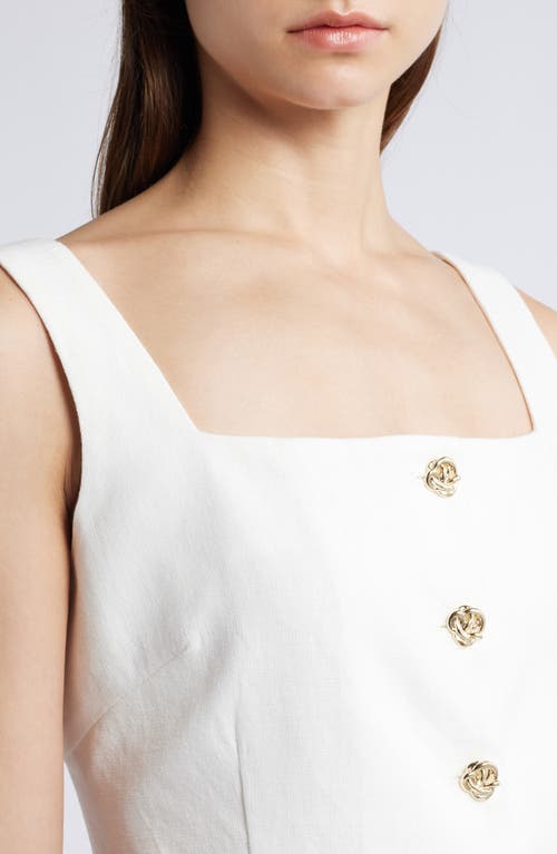 Pixie Market Agatha Linen Vest In White