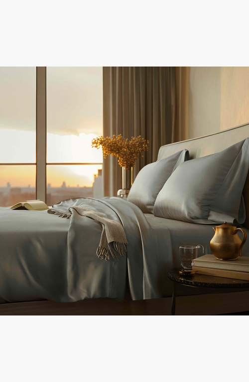 Italic Luxe Australian Sateen Pillowcase Set In Moss