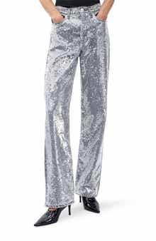 rag & bone Shea Sequin Straight Leg Jeans