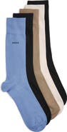 BOSS Assorted 5-Pack Cotton Blend Dress Socks