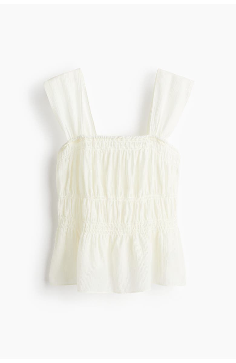 H&M Draped Top, Main, color, Cream