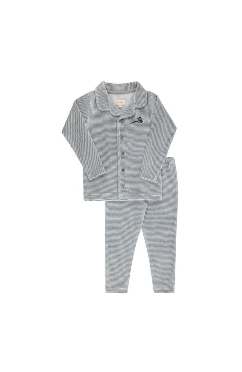 Ely's & Co. Velour Stripe Collection - Pajama, Main, color, Light Blue