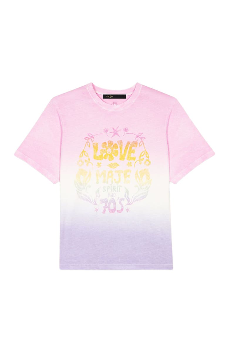 maje Printed T-shirt, Alternate, color,