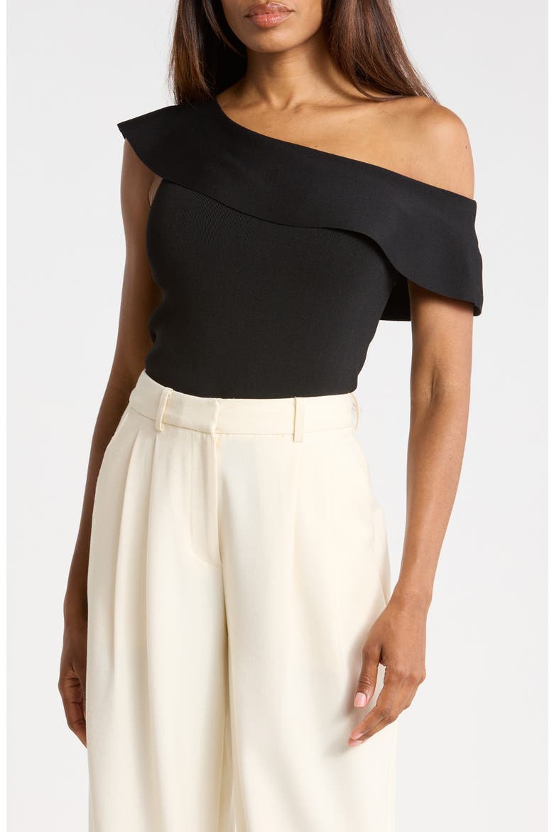 Off the Shoulder Top, Main, color, BLACK