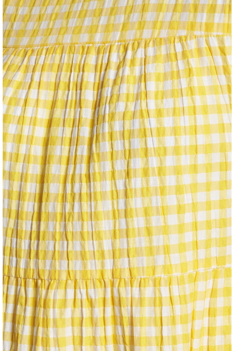 Gingham Swing Dress, Alternate, color, YELLOW/ WHITE