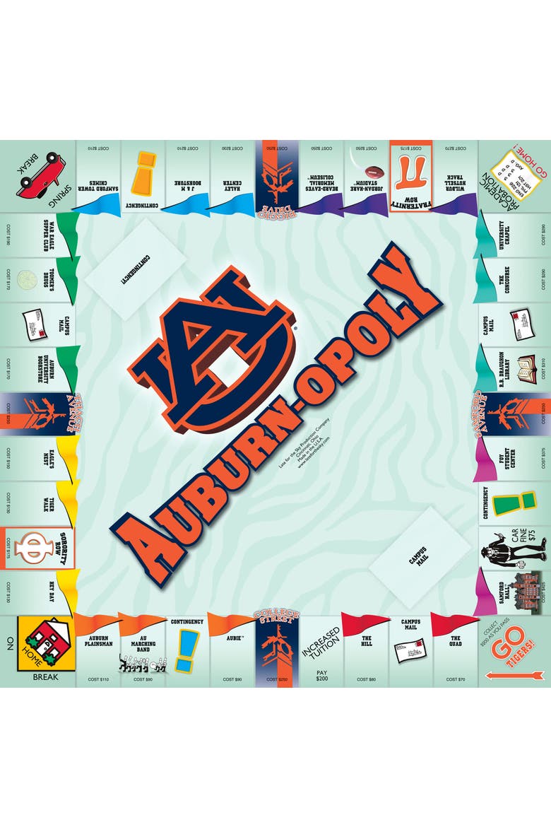 Auburn University Auburnopoly Monopoly Board Game, Alternate, color, Multicolored