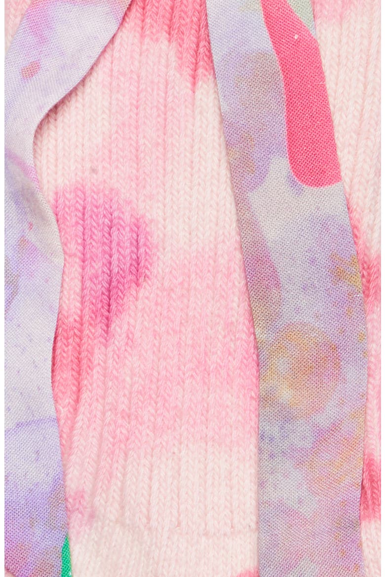 Camo Bow Organic Cotton Blend Socks, Alternate, color, PINK CAMO