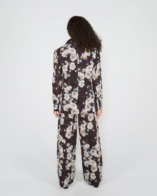 Lords Of Harlech Jane Stretch Tencel Tailored Blazer Montgat Paisley In Brown