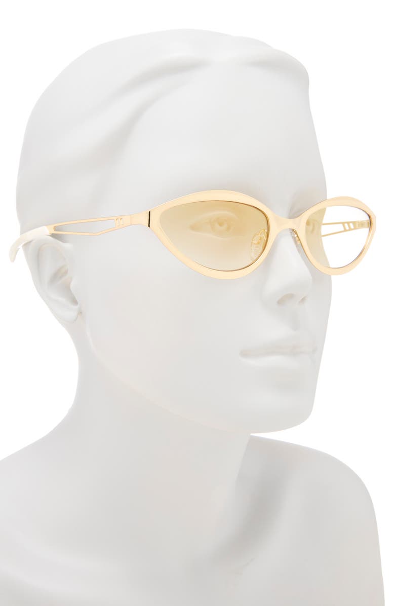 Le Specs Glitch 58mm Cat Eye Sunglasses, Alternate, color, Bright Gold