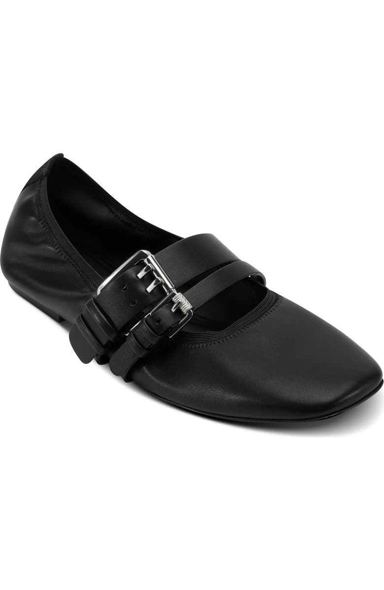 DKNY Dade Buckle Strap Ballet Flat, Main, color, Black