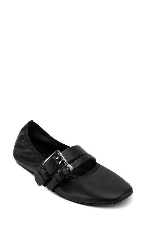 Dkny Dade Buckle Strap Ballet Flat In Black