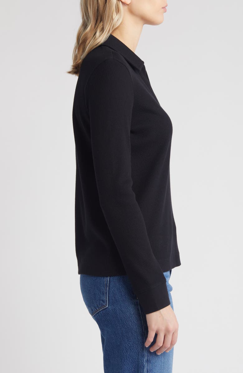 Caslon<sup>®</sup> Long Sleeve Thermal Polo, Alternate, color, 