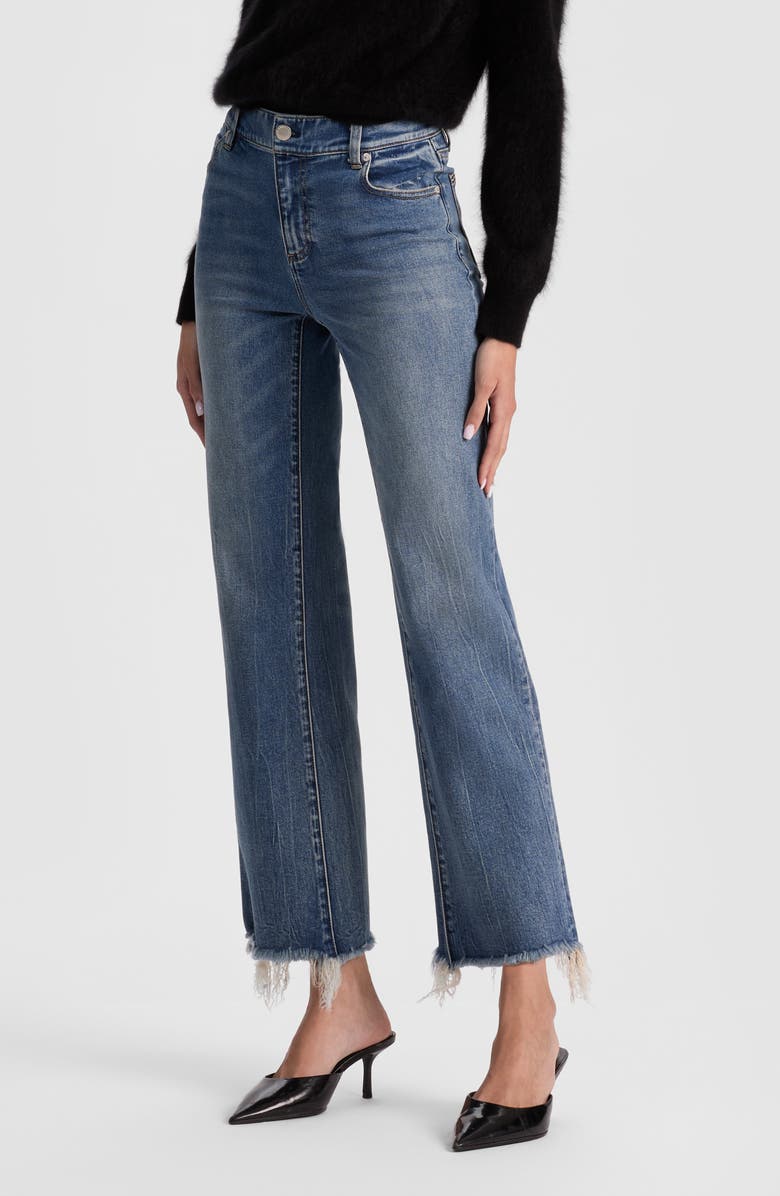 Alice + Olivia Fierce Slim Straight Leg Jeans, Alternate, color, Brooklyn Blue