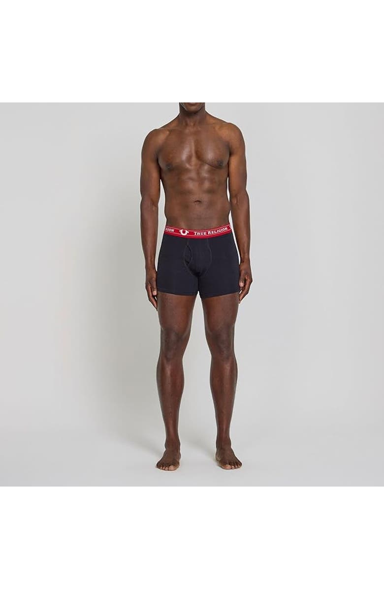 True Religion Boxer Briefs Stretch Underwear Pack of 4, Alternate, color, Black