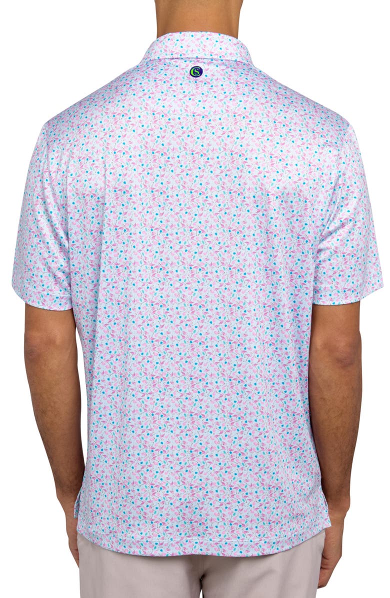 CONSTRUCT Micro Flamingo Print Performance Golf Polo, Alternate, color, Pink
