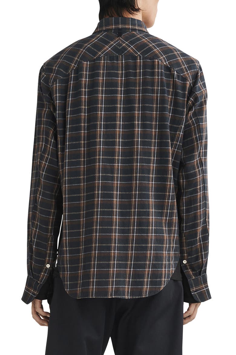 Fit 2 Plaid Cotton Button-Up Shirt, Alternate, color, BLACKPLD