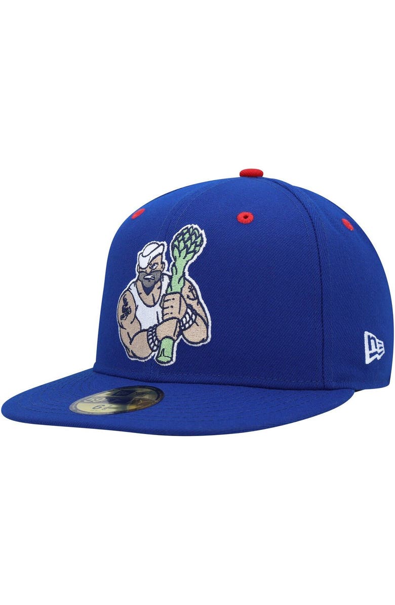 New Era Men's New Era Blue Stockton Ports Marvel x Minor League 59FIFTY Fitted Hat, Main, color, Blue