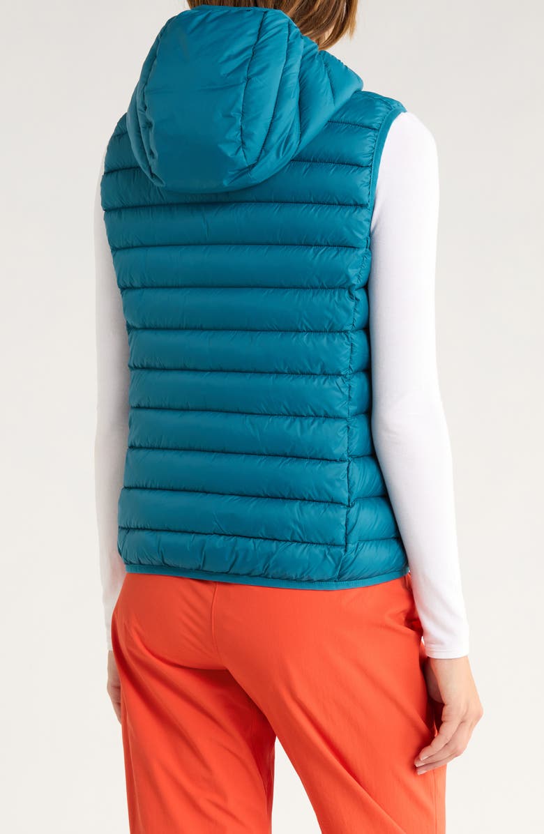 Save The Duck Milena Water Resistant Hooded Puffer Vest, Alternate, color, Horizon Blue