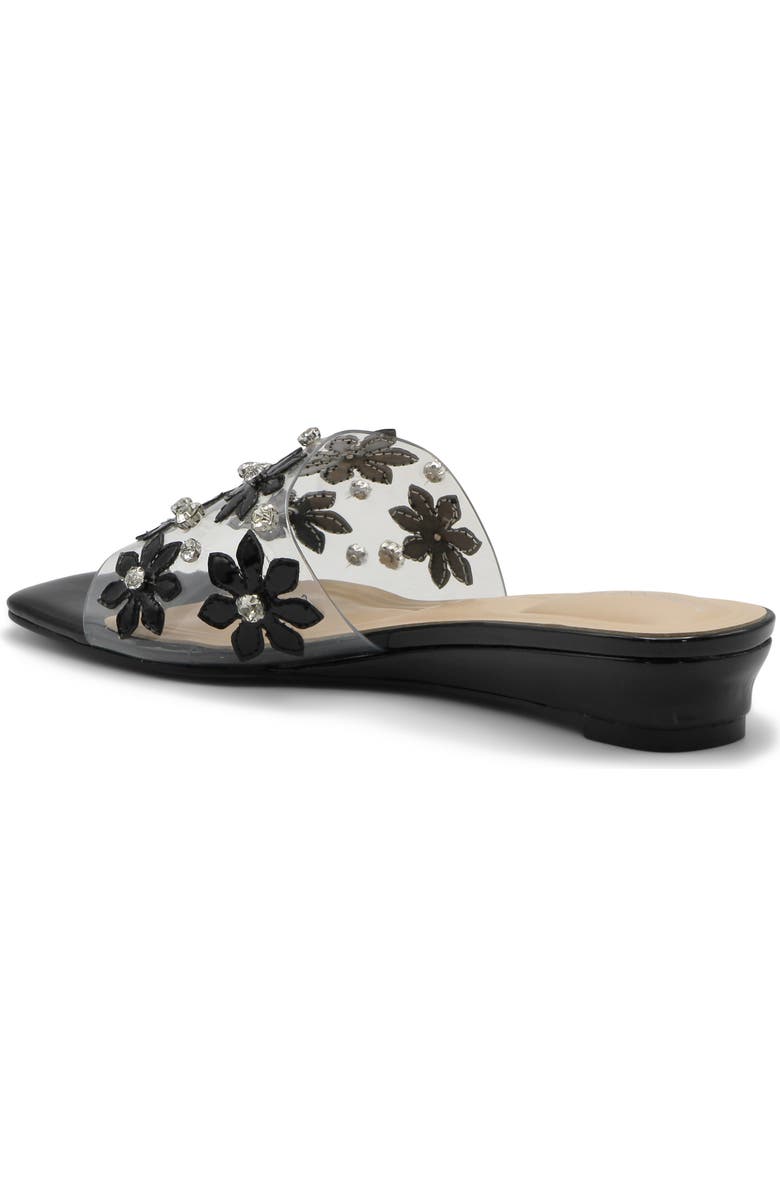 Adrienne Vittadini Parcia Wedge Slide Sandal, Alternate, color, Black Vinyl