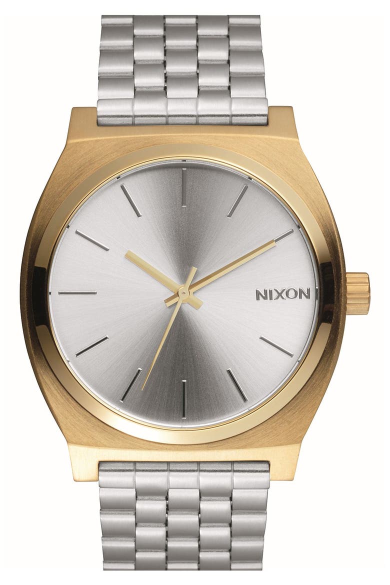 'Time Teller' Bracelet Watch, 37mm, Main, color, SILVER/ GOLD