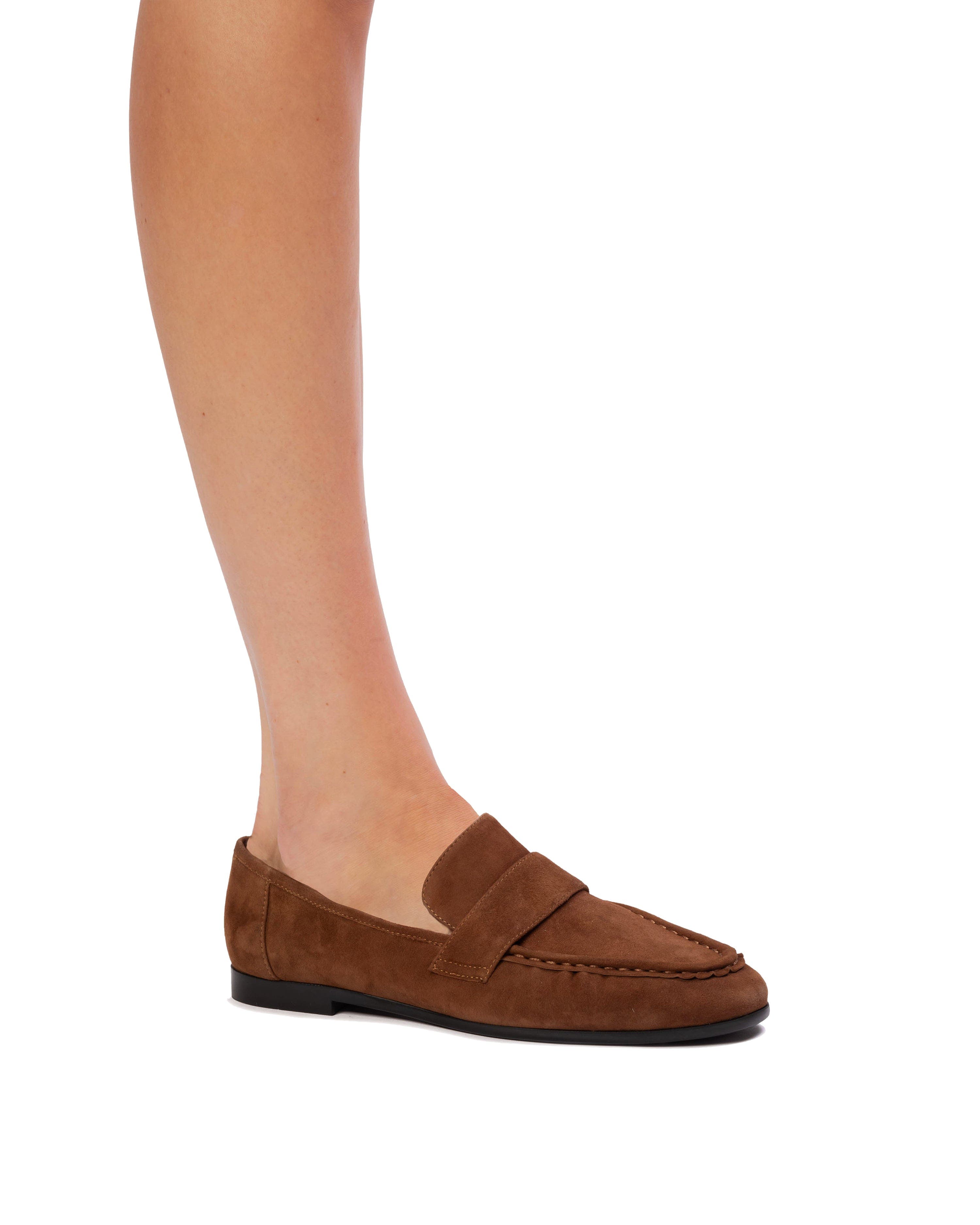 BLACK SUEDE STUDIO Arrow Loafer, Alternate, color, Tobacco Suede