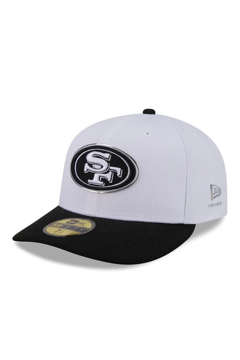 Men's New Era  White/Black San Francisco 49ers 2026 NFL Draft Pre-Curved 59FIFTY Fitted Hat, Main, color, White