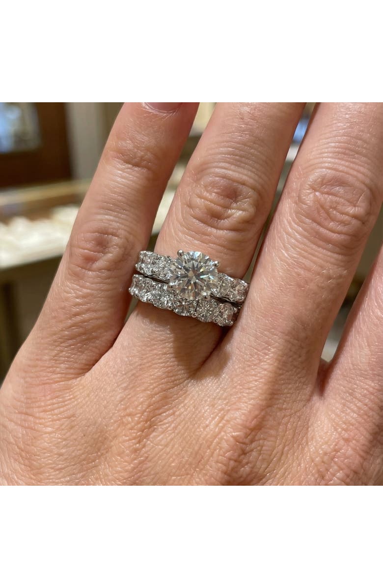 Bliss Diamond Certified 6ct Diamond Engagement Wedding Ring Set 14K Gold Lab Grown, Alternate, color, 14K White Gold