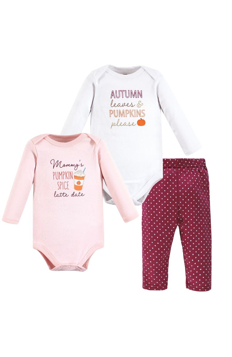 Hudson Baby L/S, S/S Bodysuit and Pant, Main, color, Pumpkin Spice Date