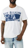 True Religion Checkered Buddha Cotton Graphic T-Shirt