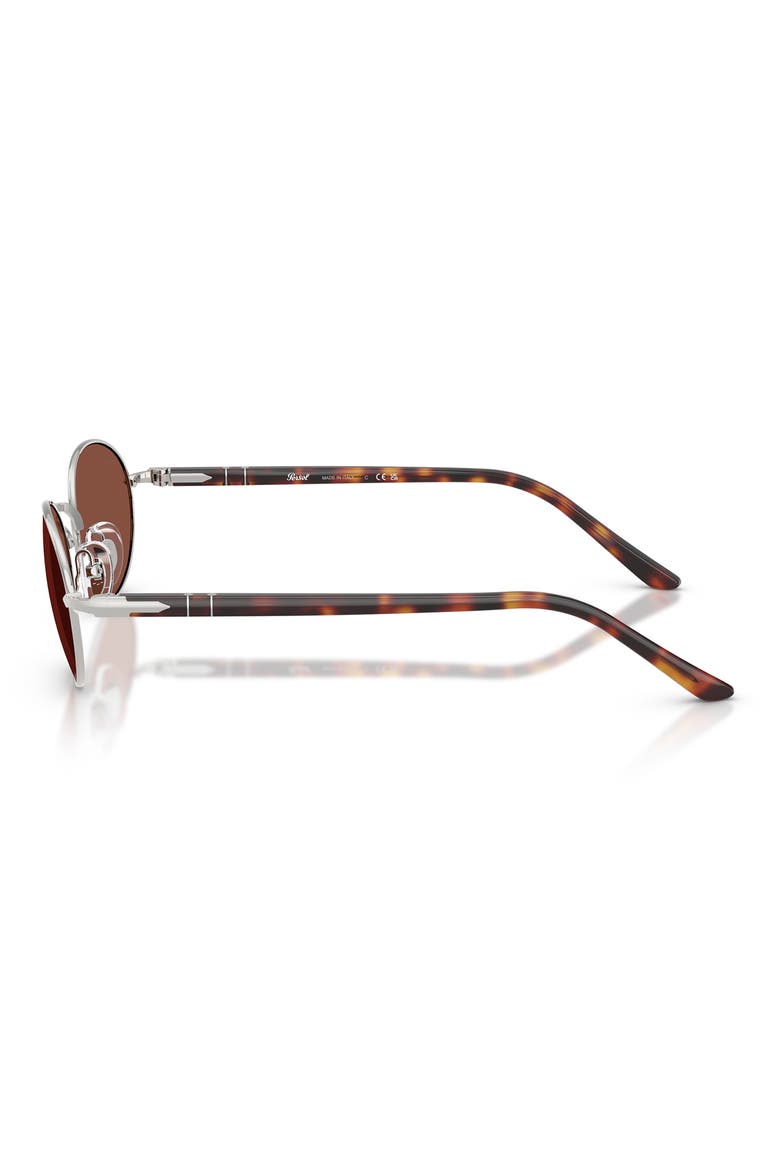 Ida 55mm Oval Sunglasses, Alternate, color, SILVER / RED
