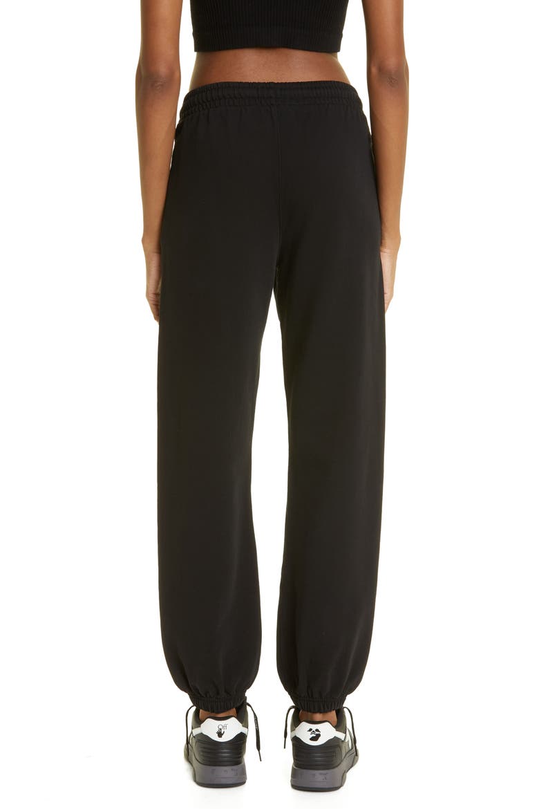 Bookish Logo Cotton Joggers, Alternate, color, BLACK WHITE