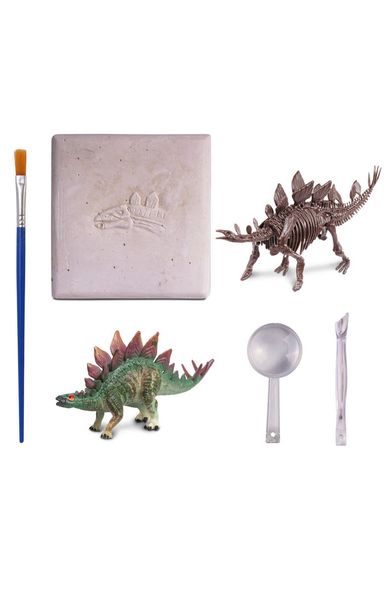 WowWorld Dino Dig Stegosaurus Skeleton Excavation Kit, Ages 6+, Alternate, color, Multicolored