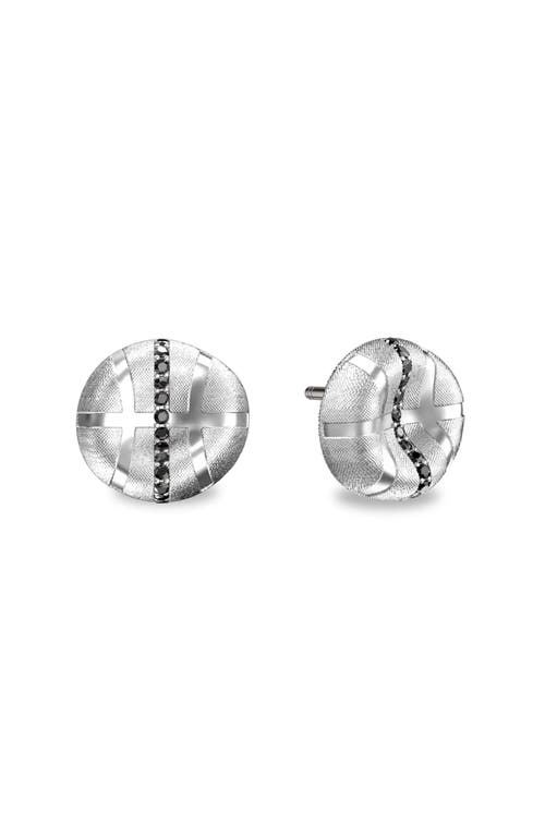 Pascal The Basketball Crooked Ball Linear Diamond Earrings