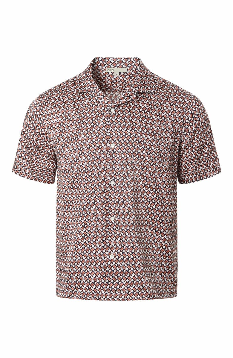 Onia Tencel Vacation Shirt, Alternate, color, Picante Multi