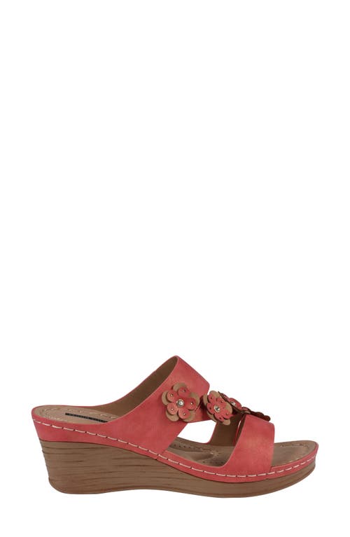 Gc Shoes Halia Wedge Sandal In Red