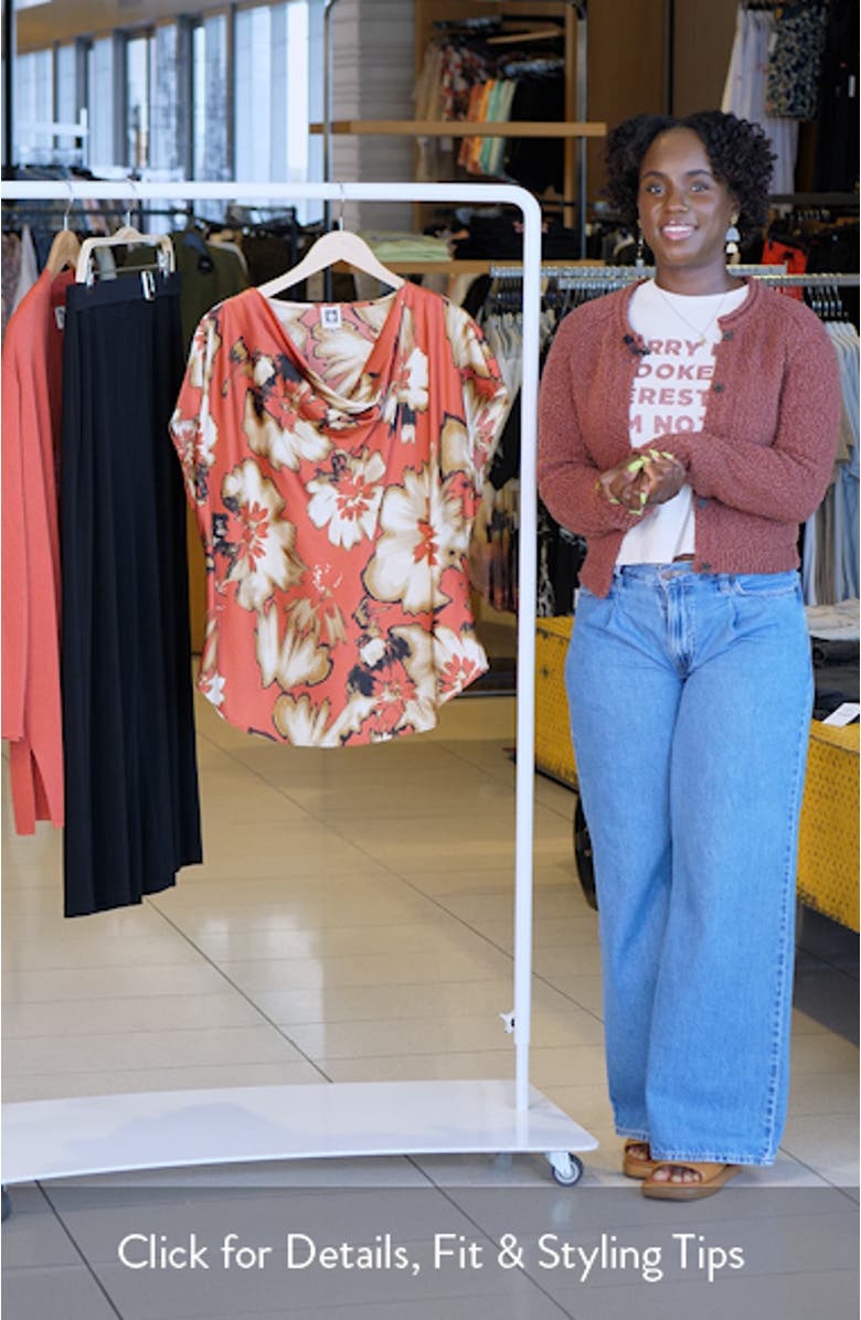 Cowl Neck Satin Top, sales video thumbnail