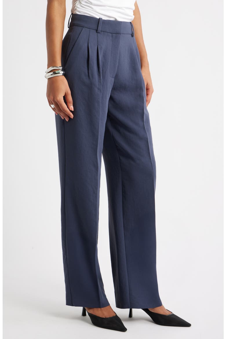 Curator Crepe Trousers, Alternate, color, NAVY BLUE